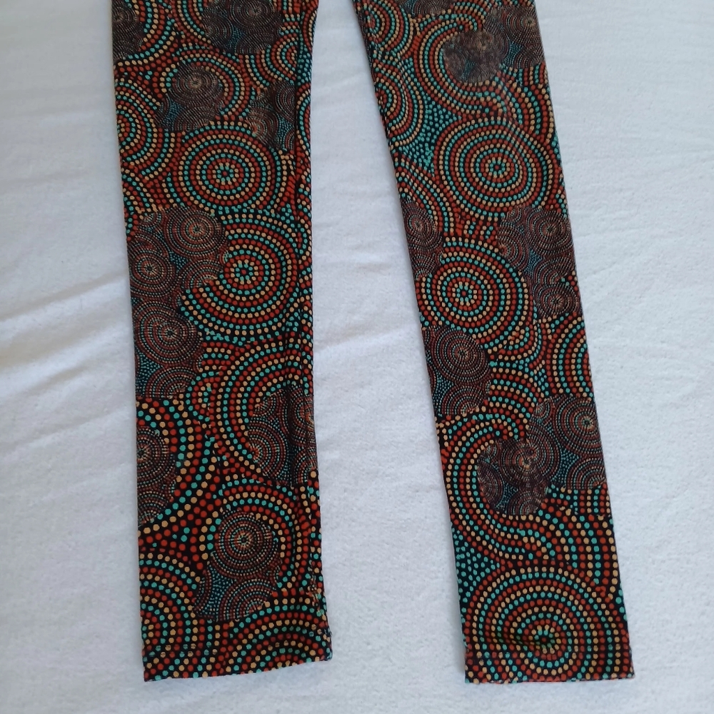 LuLaRoe Multicolor Dot Pattern Leggings Sz OS - Picture 2 of 7